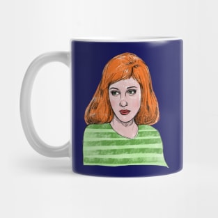 The Pensive Redhead Digital Sketchbook Drawing Pretty Lady Mug